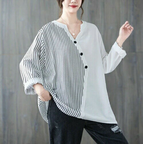 樂天商城 - NEW 秋 レディース 長袖 Vネック Tシャツbbq165