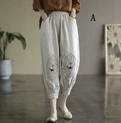 樂天商城 - NEW 夏 レディース 刺? 七分 スラックス bbq166