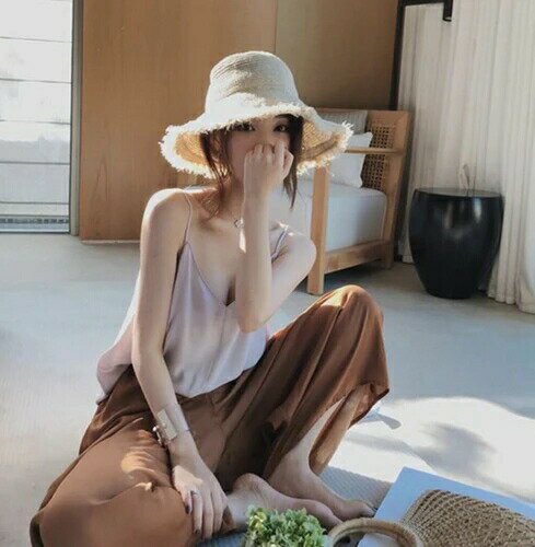 NEW 夏 レディース 日よけ漁師帽ビーチ帽 [2枚] bbq183