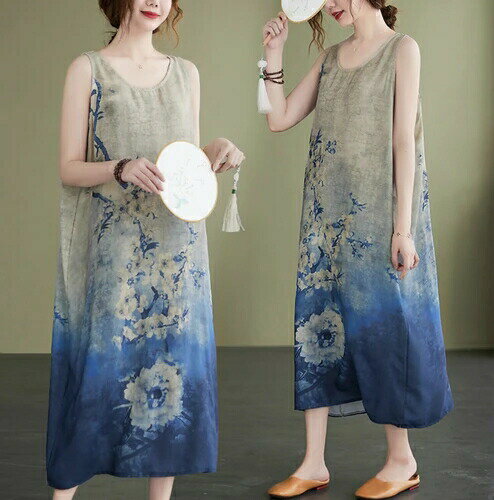 樂天商城 - NEW レディース シンプル ノースリーブ ロング丈ワンピース bbq186