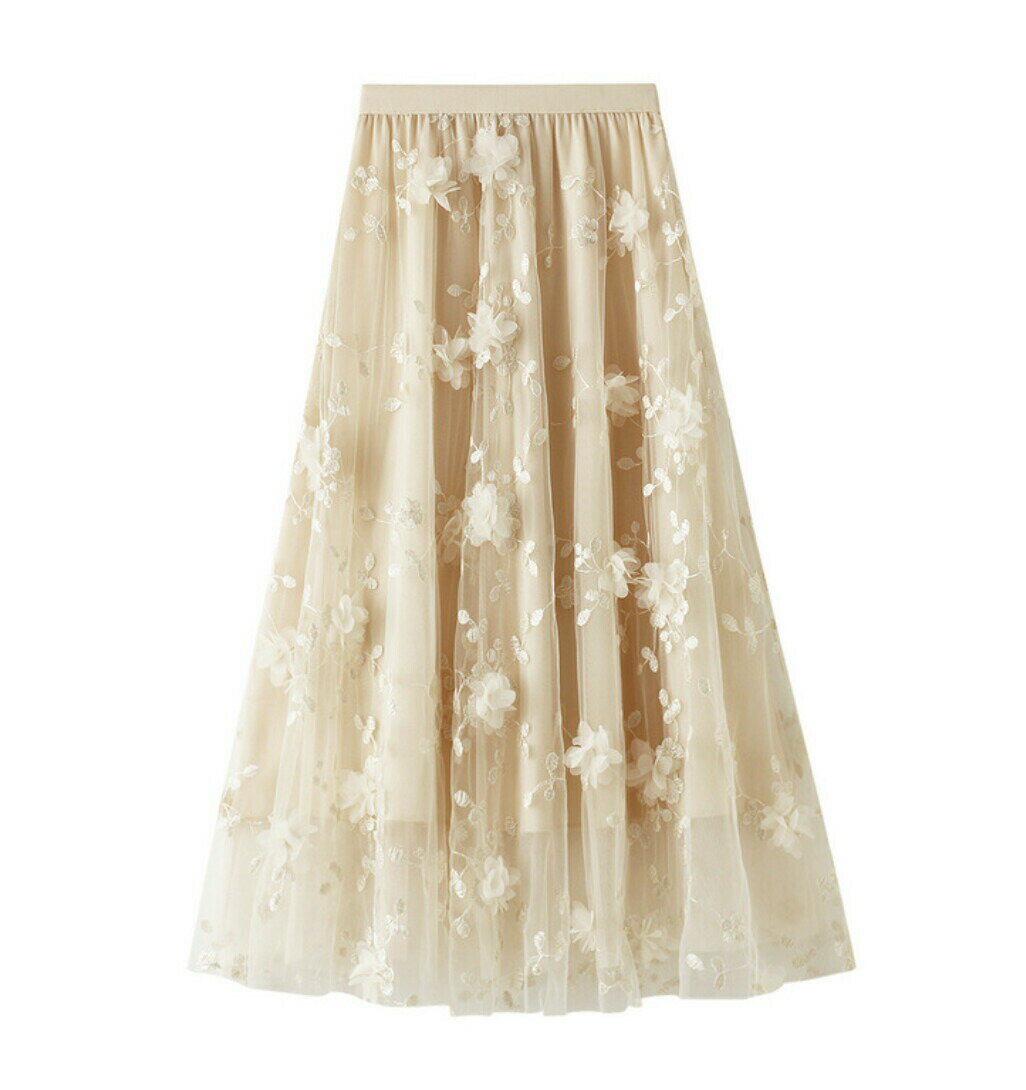 樂天商城 - NEW レディース 網紗 刺? 重工 半身 スカートbbq368