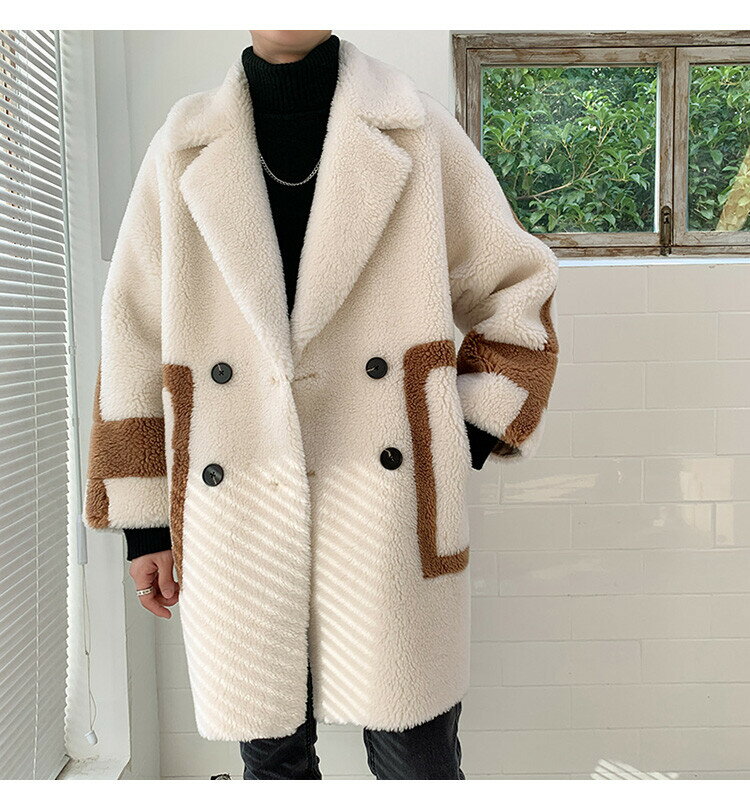 樂天商城 - NEW 冬 メンズ ファッション 厚くする ラムウール コート bbq510