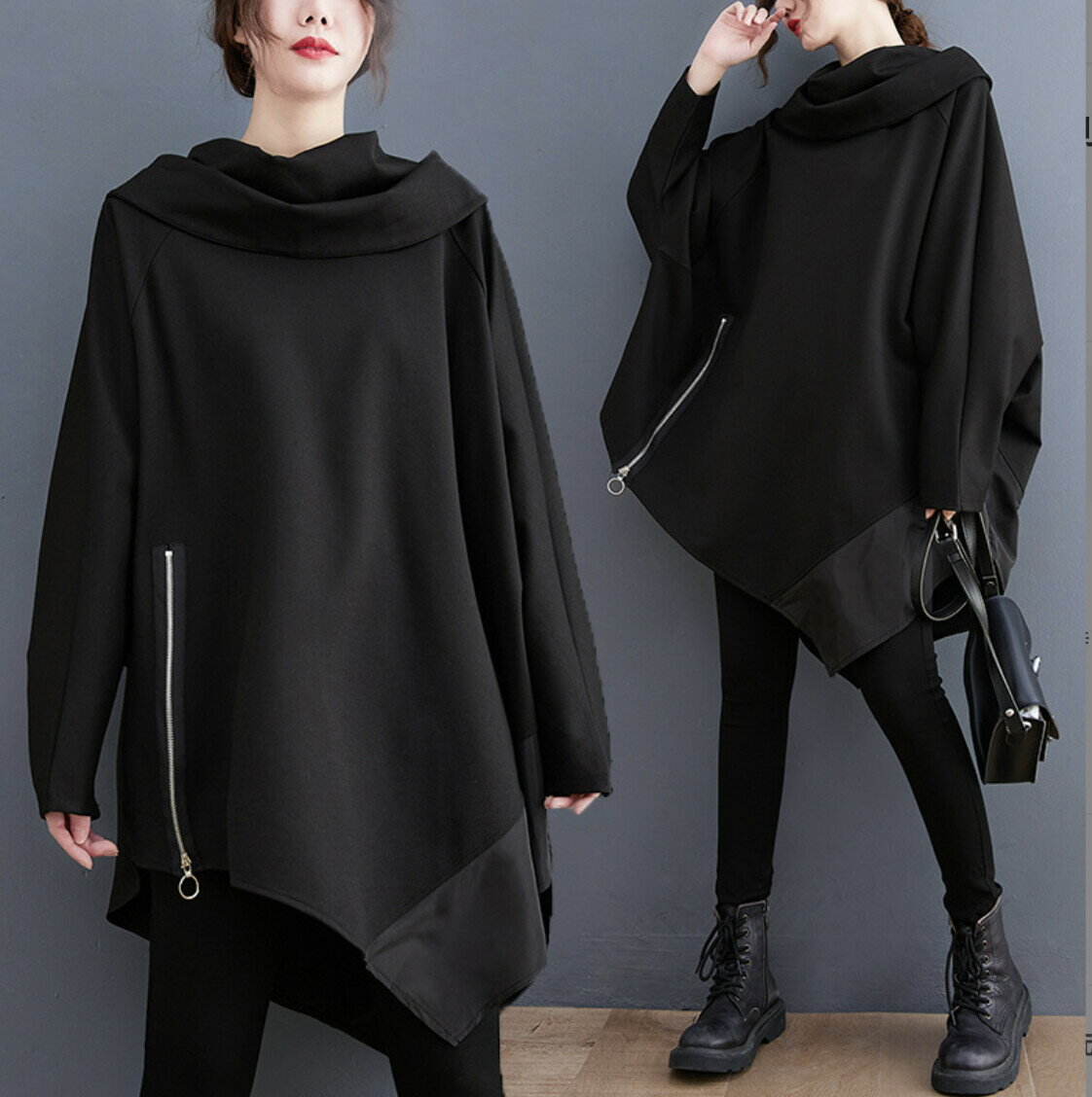 樂天商城 - NEW レディース 長袖 不規則 中の長款 衛衣 bbq530