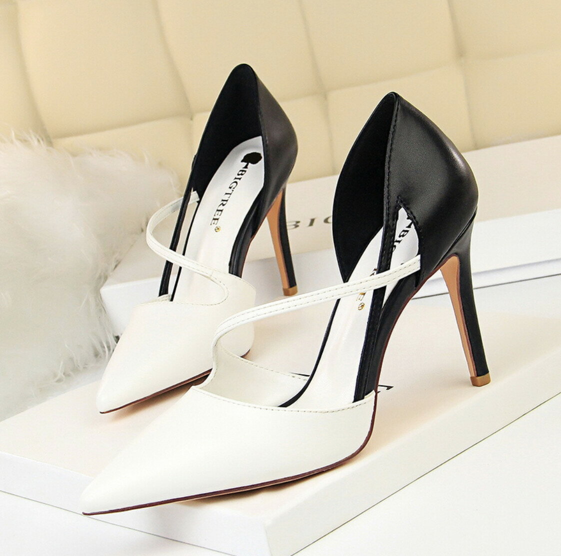 樂天商城 - NEW レディース パッチワークカラー透かし彫りワントーンシューズbbq533