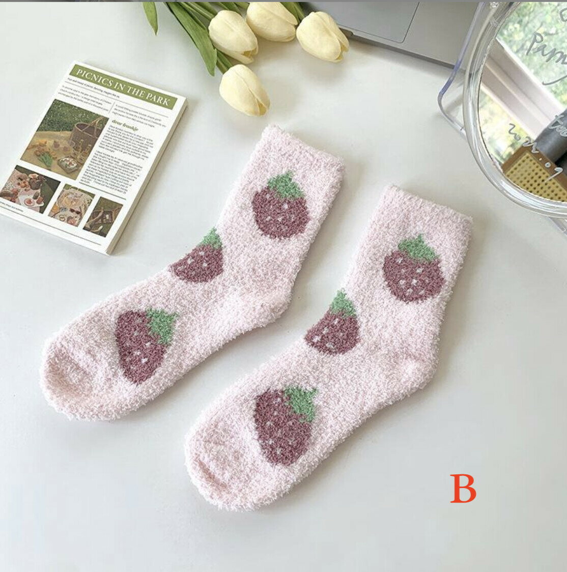 NEW 冬のミディアムソックス【5枚】 bbq567