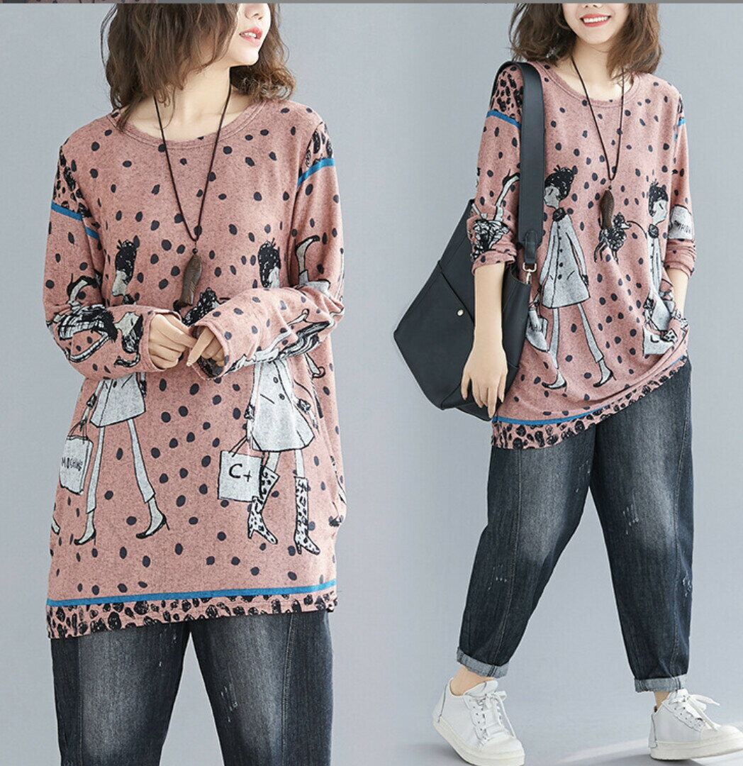 樂天商城 - NEW レディース カジュアル プリント Tシャツ bbq659