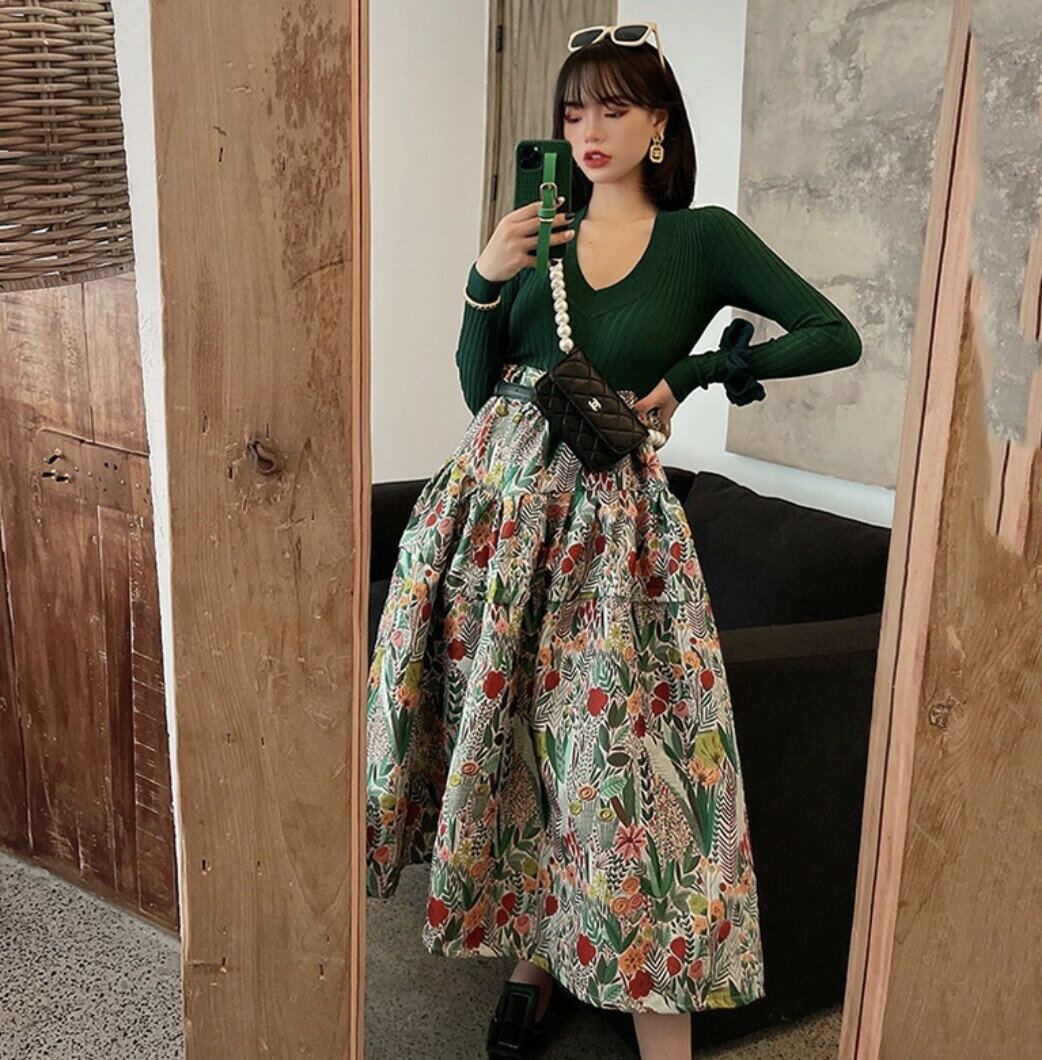 樂天商城 - NEW レディース プリント スカート bbq693