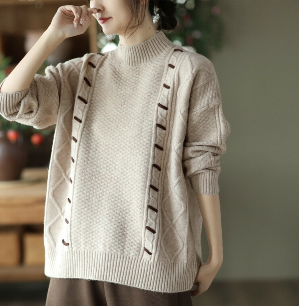 樂天商城 - NEW 秋冬 新作 レディース ヴィンテージフック ニット セーター bbq726