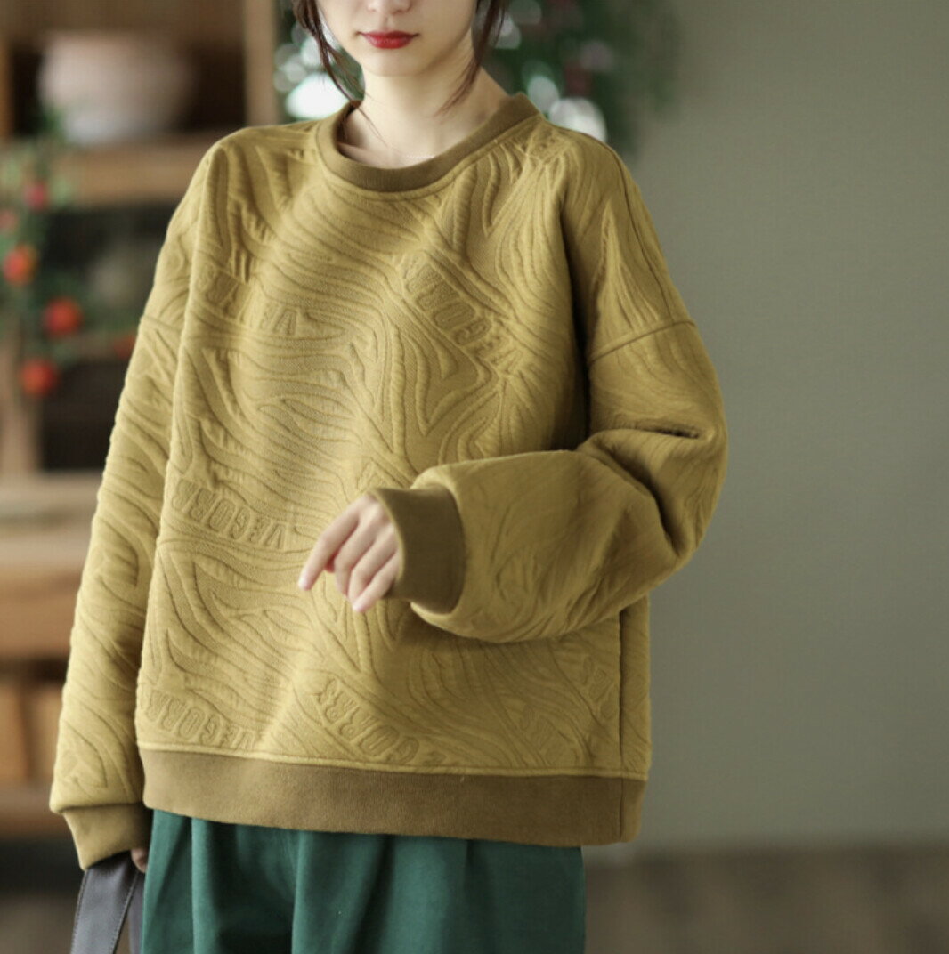 樂天商城 - NEW 秋冬 新作 レディース 復古 立体 テクスチャー パーカー bbq727