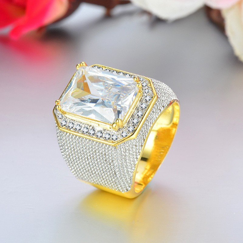 ★華奢絢爛★高級感満々★メンズ 男性 指輪 ダイヤ嵌めるリング サファイア ジュエリー アクセサリー ホワ..