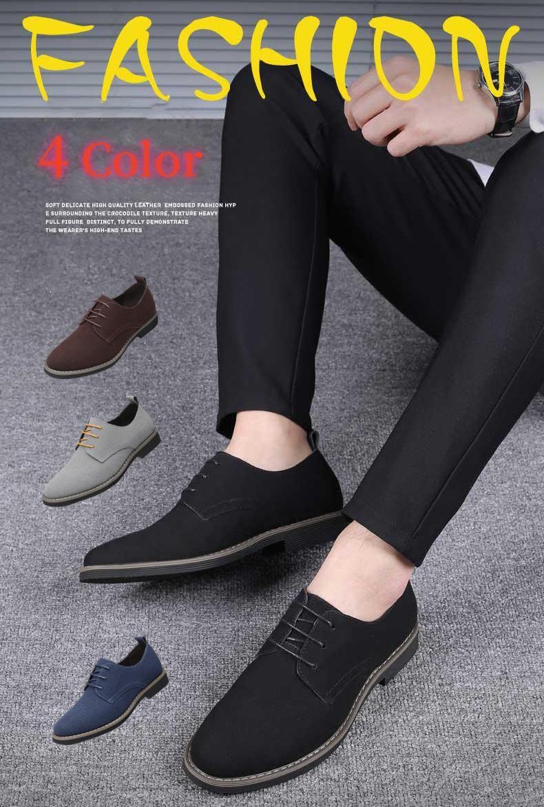 樂天商城 - スニーカー メンズ ビジネスシューズ カジュアル おしゃれ 通気性 耐久性 スエード 高品質 靴 男性用 24.5CM~29CM ブルー/ブラック/グレー/ブラウン bq737