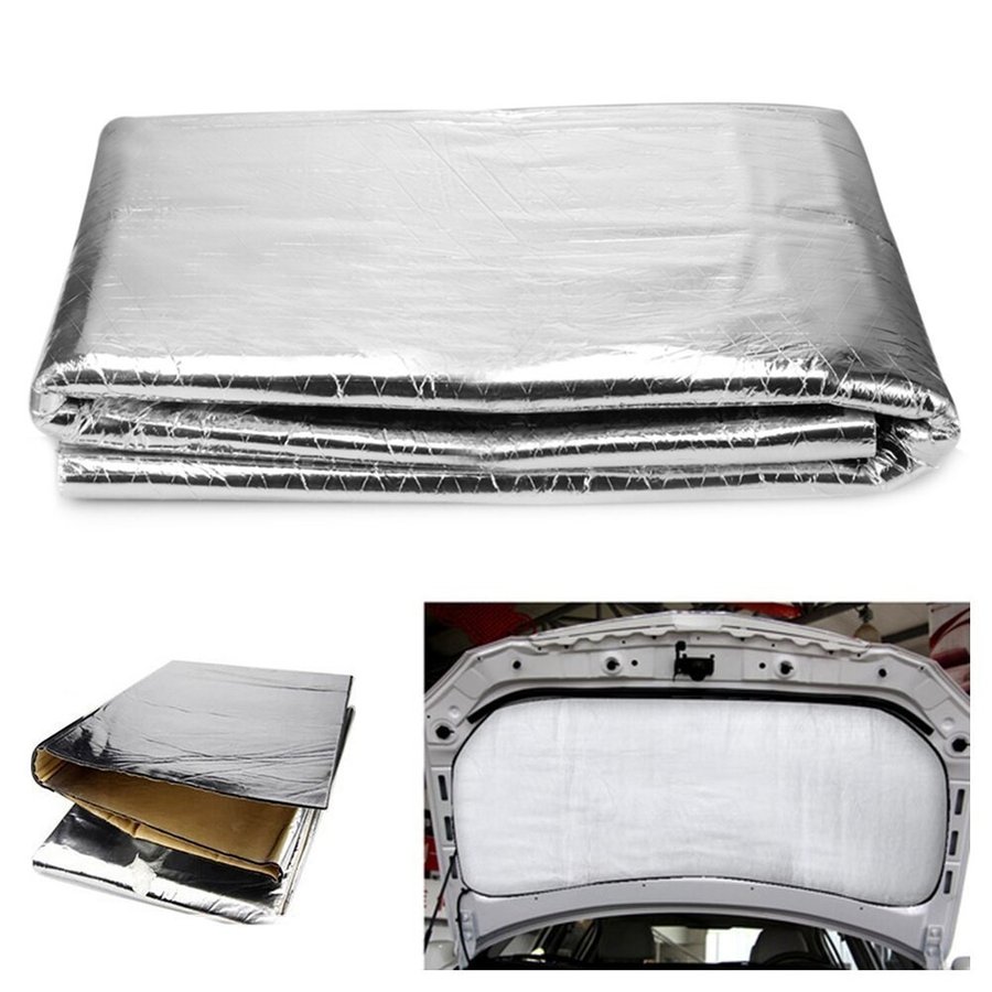 エンジン断熱シートカーボンfrpエンジンカバー熱保護耐熱断熱シートテープ1×1.4 mエンジンルームカスタム熱対策