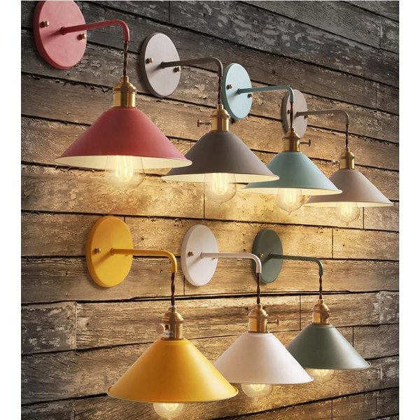 樂天商城 - レトロ ビンテージ 壁掛けランプ おしゃれ インダストリアル デザイン トイレ リビング 廊下 台所 寝室 カフェ バー 鉄製 E27口金 電球付き chy1508