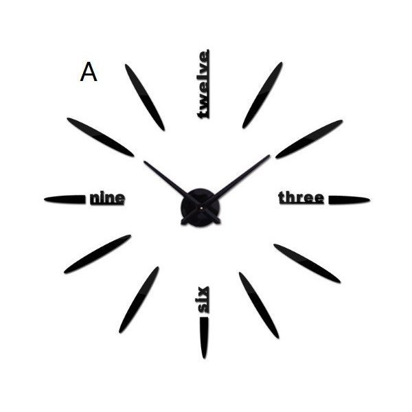 販売新しい壁時計時計時計ステッカーDiy 3dアクリルミラー家の装飾クォーツバルコニー/中庭針現代ホット 47インチ