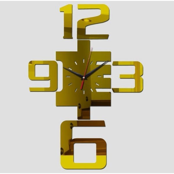 時計 壁掛け 3D 鏡 ミラー 数字 デザイナーズ 北欧モダン DIY お洒落 面白 輸入雑貨 インテリア 高性能