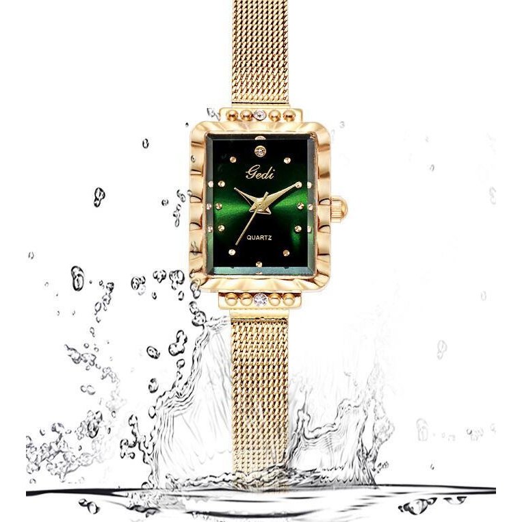 ♪極上厳選♪超安逸品♪♪腕時計 レディース 角型 防水 ダイヤ嵌める ステンレス シンプル 彼女 プレゼント ビジネス green