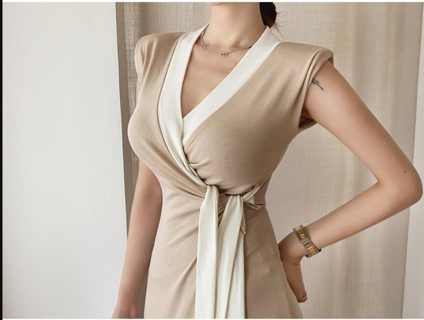 タイトワンピース セクシーワンピース　ロングドレス 前開き　ミディアム パーティードレス 上品 二次会 結婚式