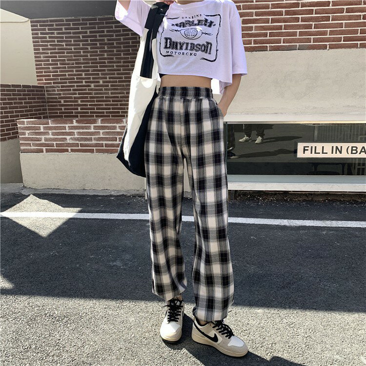Rakuten - チノパンツ ワイドパンツ テーパードパンツ レディース ズボン ロングパンツ 2wayM~L大きいサイズ 春 夏 ボトムス ボーダー柄 ロング丈 ハロンパンツ ウエストゴム ゆったり メール便送料無料