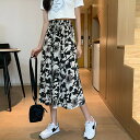 スカート ロングスカート フレアスカート レディース シフォン 花柄 楽もキレイも叶う 軽ふわり 体型カバー 夏 春 大きいサイズ ギフト プレゼント メール便...