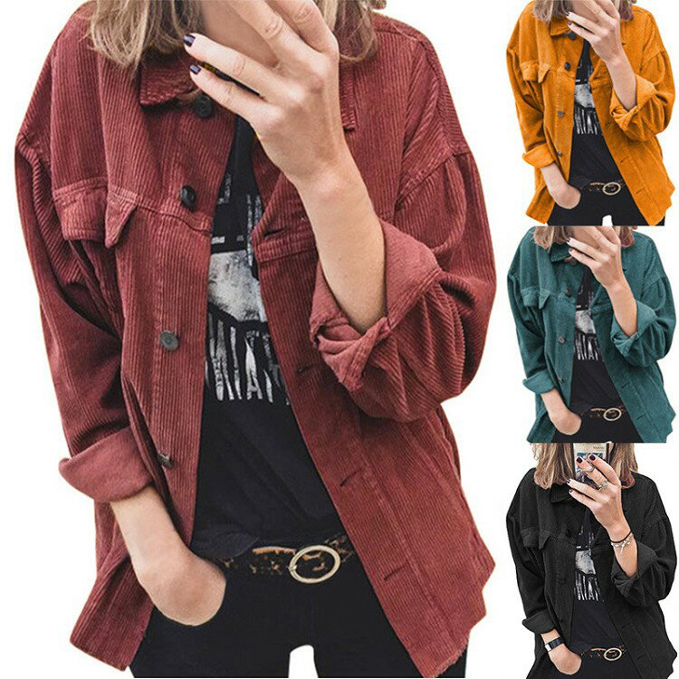 樂天商城 - アウター ジャケット シャツ 長袖 レディース 秋冬大きいサイズ ベーシック ゆったり 体型カバー 女性 シンプル 厚手