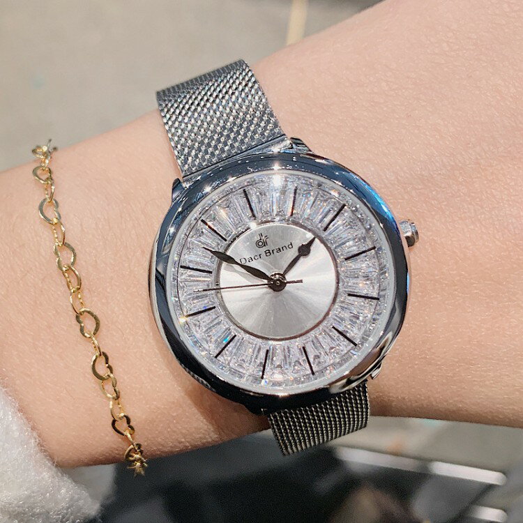 樂天商城 - 【送料無料】レディースウォッチ 大ヒット中 ★DACR★ 腕時計 レディース 防水 ウォッチ おしゃれ かわいい シンプル 人気 カジュアル 10代 20代 30代 40代 上品 プレゼント クリスタル キラキラ