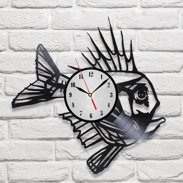 樂天商城 - レコード盤壁掛け時計 深海魚 神秘 謎 人気 おしゃれ エコ インテリア ディスプレイ シルエット デザイン 輸入雑貨
