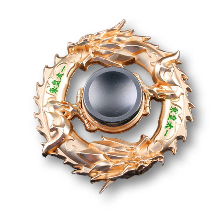 ハンドスピナー ツインドラゴン 龍 双竜 ドラゴン ゴールド 金色 人気　おもちゃ
