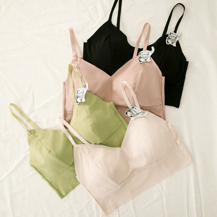 インナー ノンワイヤー ナイトブラ シャツブラ カップ付き ヨガブラ スポブラ 見せブラ 背中見せ スポーツブラ ブラジャー 無地 ブラト..