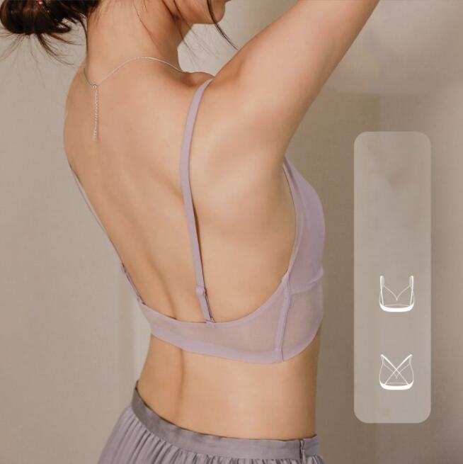 ベスト サスペンダー 薄手 氷糸 速乾 レース 美背中 胸パッド付き レディース ファッション キャミソール ブラトップ