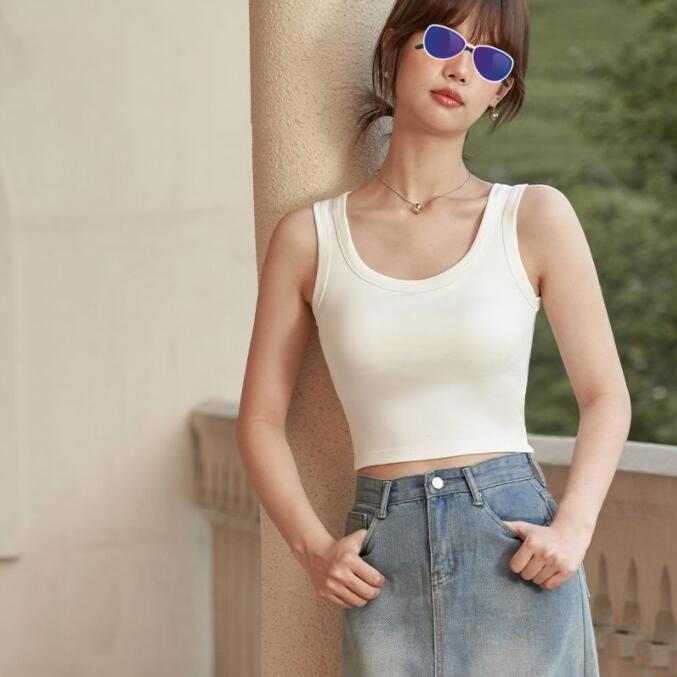 樂天商城 - キャミソール ブラトップ 氷糸 涼感 レギンス 美背中 胸パッド付き レディース ファッション