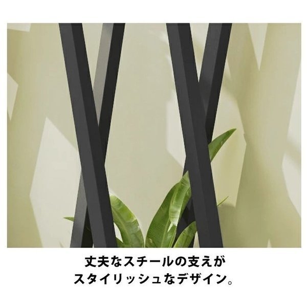 おしゃれなフラワースタンド 観葉植物用プラントスタンド 室内外兼用 木製棚付き M...