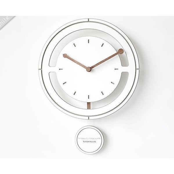 樂天商城 - 北欧 時計 壁掛け時計 居間 人格 クリエイティブ ファッション モダン シンプル 芸術 雰囲気寝室 時計 ミュート 世帯
