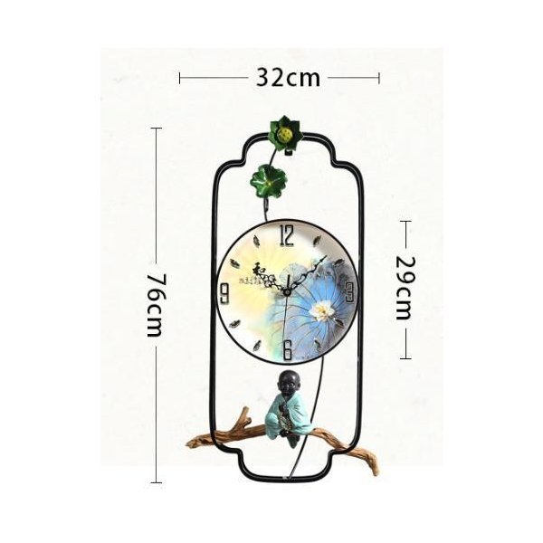 樂天商城 - 高級高品質 新中式 禅 時計 壁掛け時計 居間 雰囲気 クリエイティブ 中国 世帯 ファッション アイアンアート