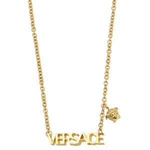 ヴェルサーチ VERSACE 1002579-1A00620-3J000 ロゴプレート メドゥーサ チャーム ネックレス ペンダント ゴールド メンズ レディース ユニセックス アクセサリー ベルサーチ ヴェルサーチェ