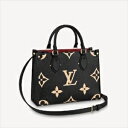 LOUIS VUITTON ルイヴィトンオンザゴー PM バイカラーモノグラム・アンプラント / ノワール M45659 ショルダーバッグ【Luxury Brand Selection】