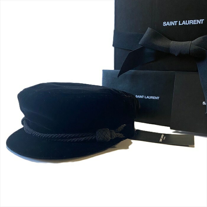 ̤Ÿʡ SAINT LAURENT Casquette marine velo 714344 3YM27 1000 ˹ҡϥåȡ㥹åȡ̤ʡŸ Luxury Brand Selection