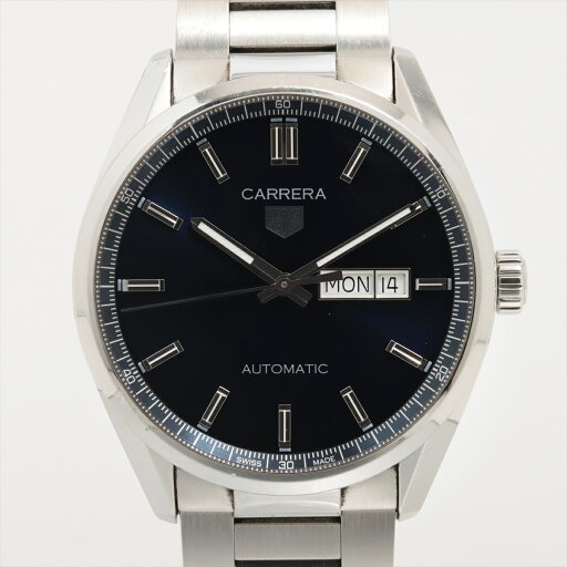 TAG HEUER タグホイヤー カレラ デイデイト キャリバー5 ブルー文字盤 WBN2012.BA0640 メンズ 腕時計【中古】 TAG HEUER タグホイヤー カレラ デイデイト キャリバー5 ブルー文字盤 WBN2012.BA0640 メンズ 腕時計【中古】