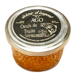 ますの卵 OEUFS DE TRUITE フランス産 90g フレンチ キャビア 冷蔵 高級 トラウト マス 鱒 魚卵 レッドキャビア 天然色 料理 サラダ ブリニ バゲット おせち パスタ オードブル 寿司 丼 お取り寄せ グルメ