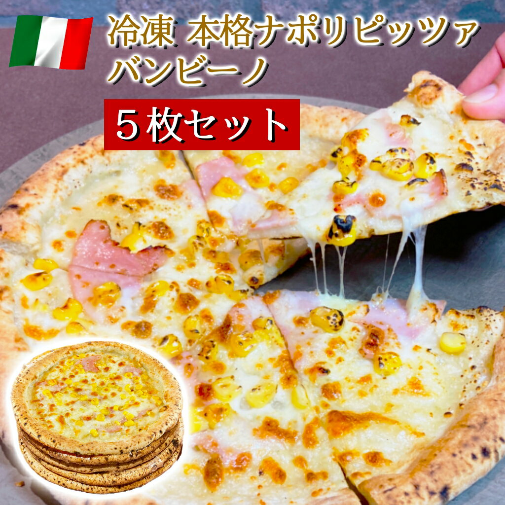 イタリア屋タニーチャ 長時間低温 発酵生地 がおいしい 冷凍 ピッツァ バンビーノ 22cm 5枚セット 本格 ピザ ナポリタイプ 送料無料 ハム コーン モッツァレラ グラナパダーノ チーズ イタリアン 子ども お子様