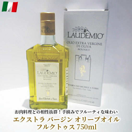 サンミケーレ エキストラバージン オリーブオイル ラウデミオ イタリア トスカーナ産 500ml 当日発送 送料無料 低酸度 有機栽培 肉料理