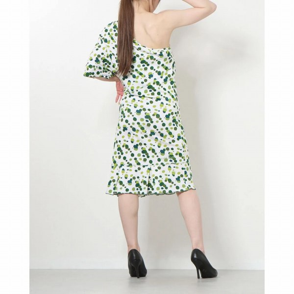 在庫処分品 SKUNKFUNK スカンクファンク ワンピース レディース (水玉グリーン)