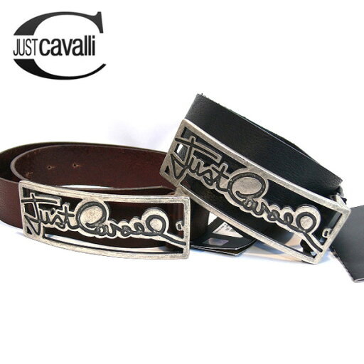 革ベルト レザーベルト JUSTCAVALLI イタリア製 インポート 横長シルバー ロゴ入り 本革 牛革 皮ベルト ジャストカバリ 革ベルト レザーベルト JUSTCAVALLI イタリア製 インポート 横長シルバー ロゴ入り 本革 牛革 皮ベルト ジャストカバリ