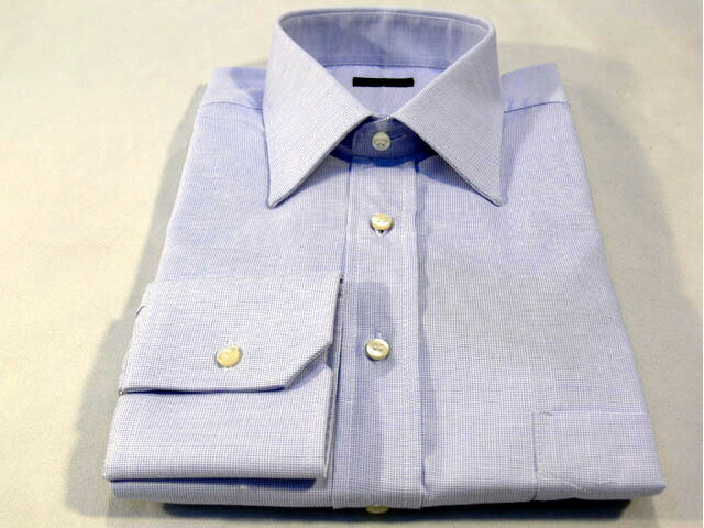 イタリア製 VALENTINO インポート 無地ドレスシャツ ビジネスシャツ 長袖シャツ （3色/ブルー ライトブルー グレー）