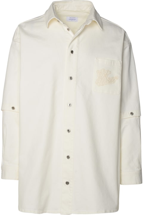 Off-White シャツ ホワイトコットンシャツ