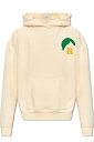 Rhude フリース ロゴ入りパーカー