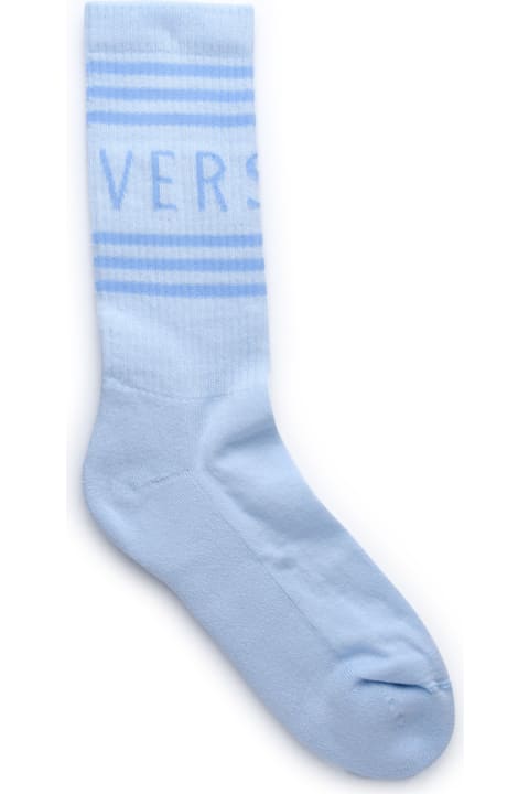 Versace 靴下＆タイツ ライトブルー オーガニックコットン ソックス