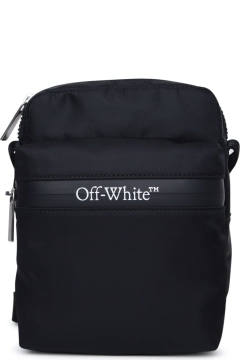 オフホワイト バッグ メンズ Off-White ショルダーバッグ ブラックファブリックバッグ