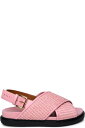 Marni サンダル ピンク レザー ブレンド サンダル