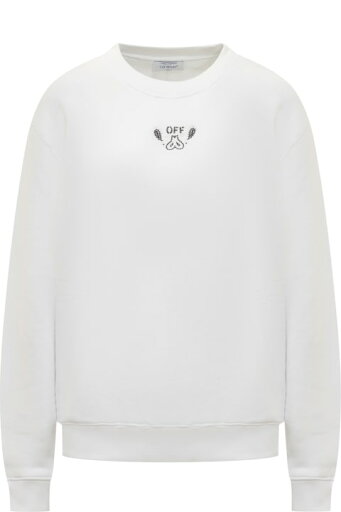 Off-White フリース バンダナ スウェットシャツ Off-White フリース バンダナ スウェットシャツ