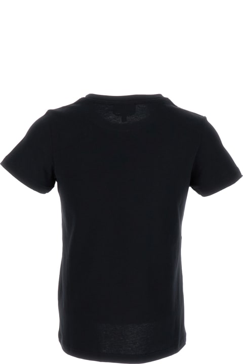 A.P.C. Tシャツ コットン ウーマンのロゴ入りブラック クルーネック T シャツ 2